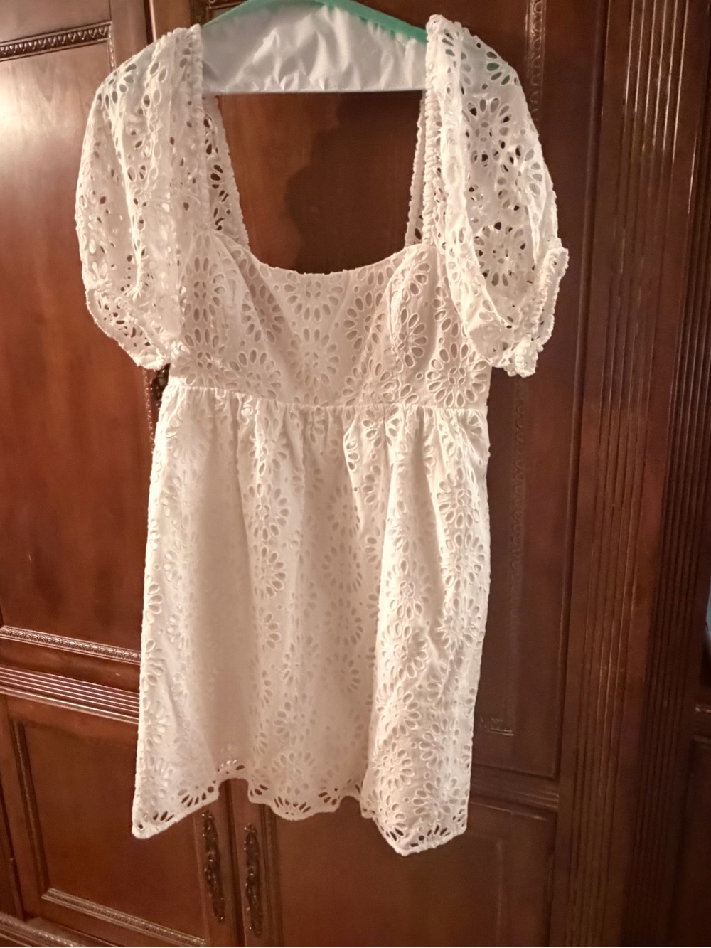 Lilly Pulitzer White Eyelet Puff Sleeve Mini Dress